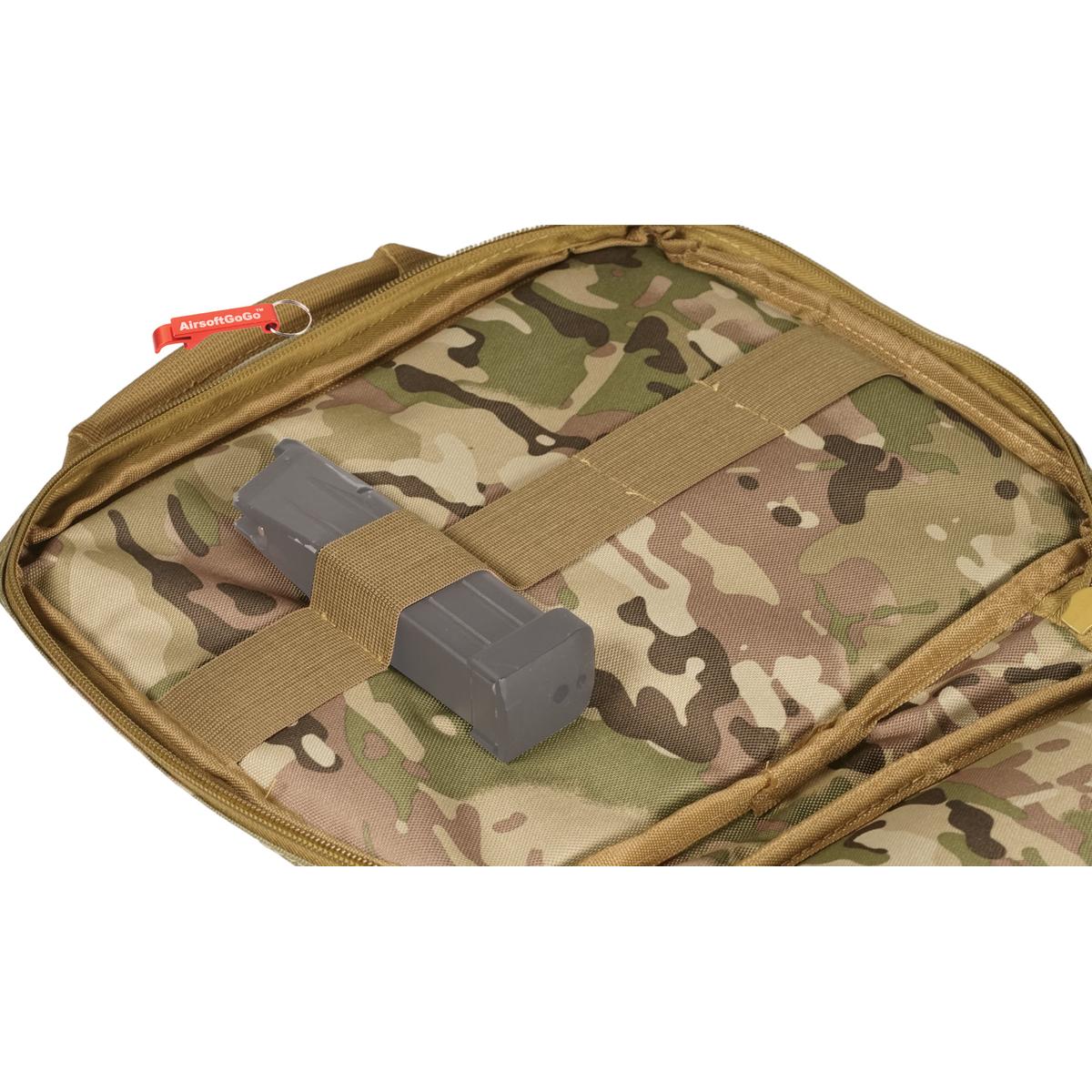タクティカルハンドガンバッグ ・ ソフトガンケース 5つのマガジンポケット付き (小型バッグ、マルチカム)-AIRSOFT GOGO エアガン・サバゲー用品通販