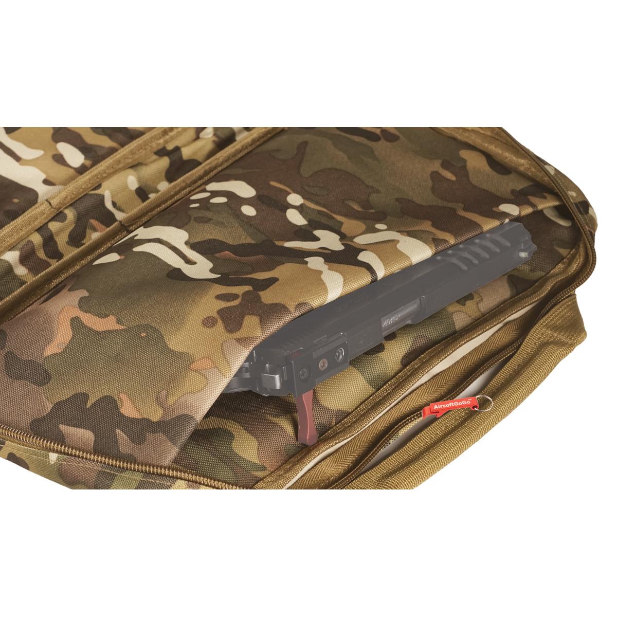 タクティカルハンドガンバッグ ・ ソフトガンケース 6つのマガジンポケット付き (中型バッグ、マルチカム)-AIRSOFT GOGO エアガン・サバゲー用品通販