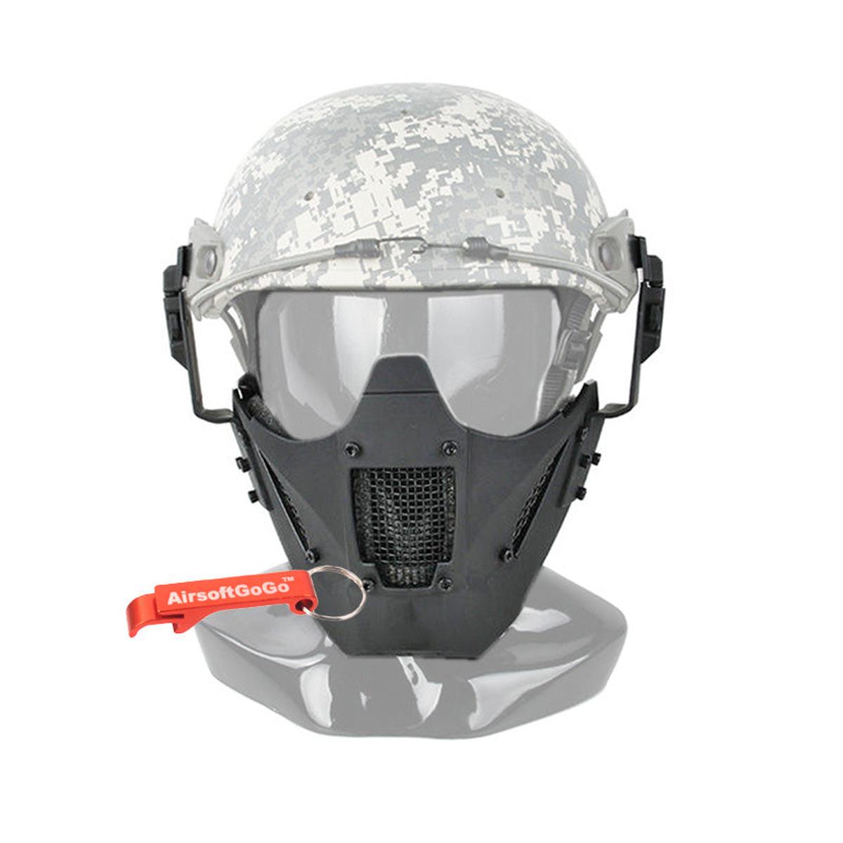 TMC JAY FAST マスク (ヘルメット取付け用アダプター付属) ブラック-AIRSOFT GOGO エアガン・サバゲー用品通販