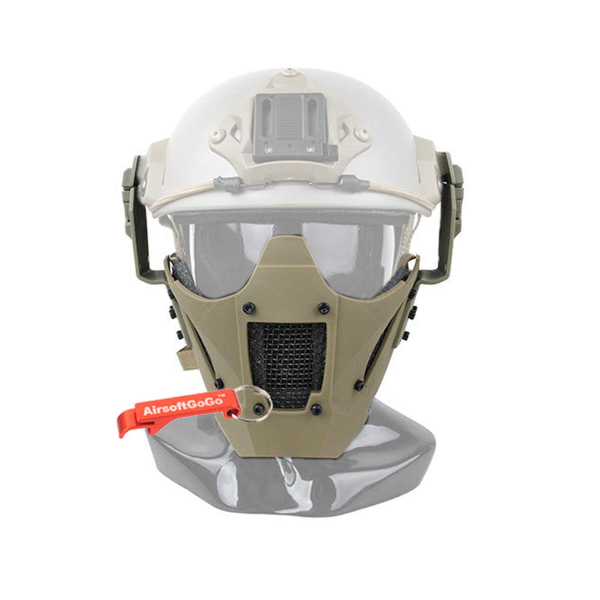 TMC JAY FAST マスク (ヘルメット取付け用アダプター付属) デザートカラー-AIRSOFT GOGO エアガン・サバゲー用品通販