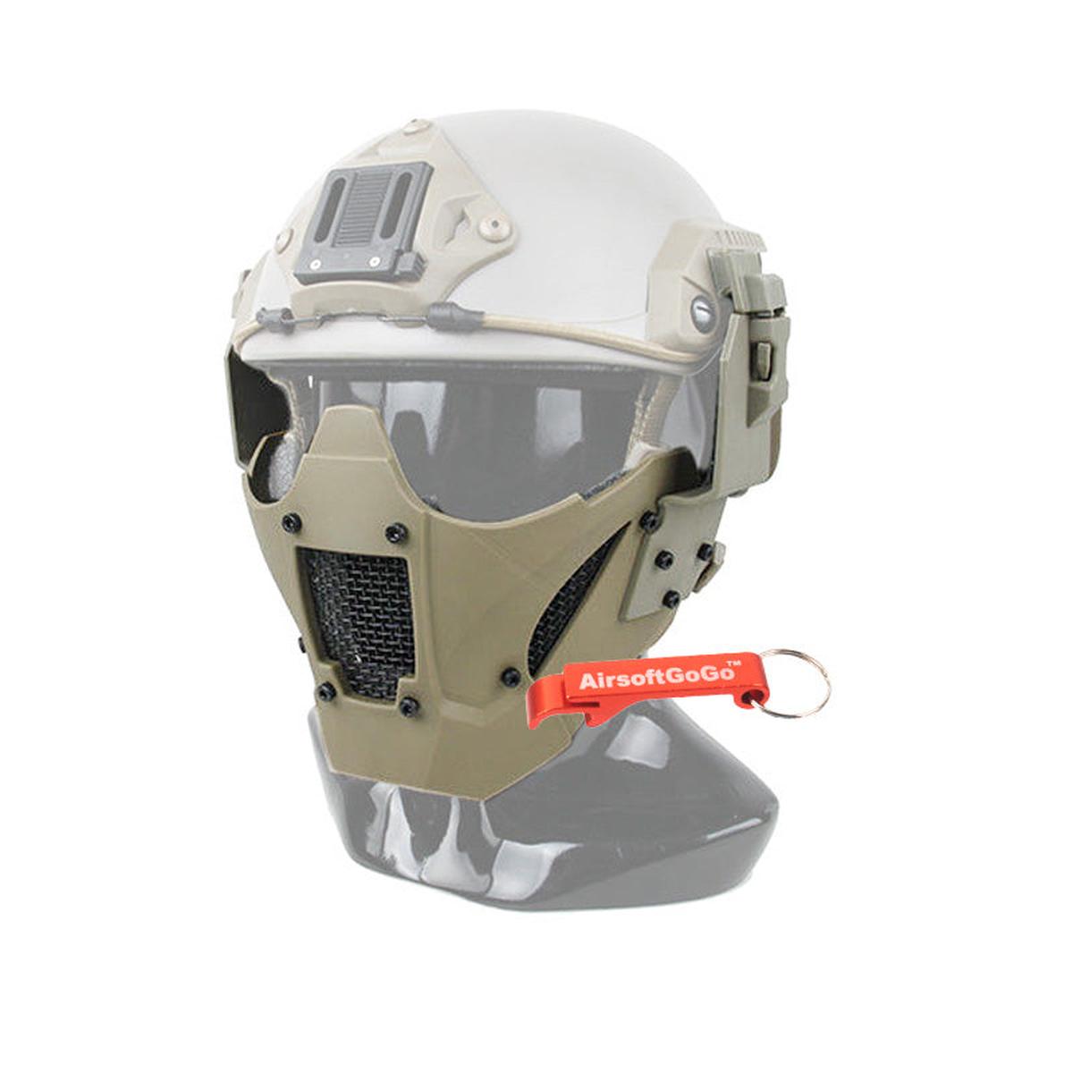 TMC JAY FAST マスク (ヘルメット取付け用アダプター付属) デザートカラー-AIRSOFT GOGO エアガン・サバゲー用品通販