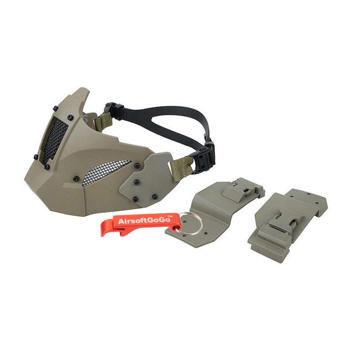 TMC JAY FAST マスク (ヘルメット取付け用アダプター付属) デザートカラー-AIRSOFT GOGO エアガン・サバゲー用品通販
