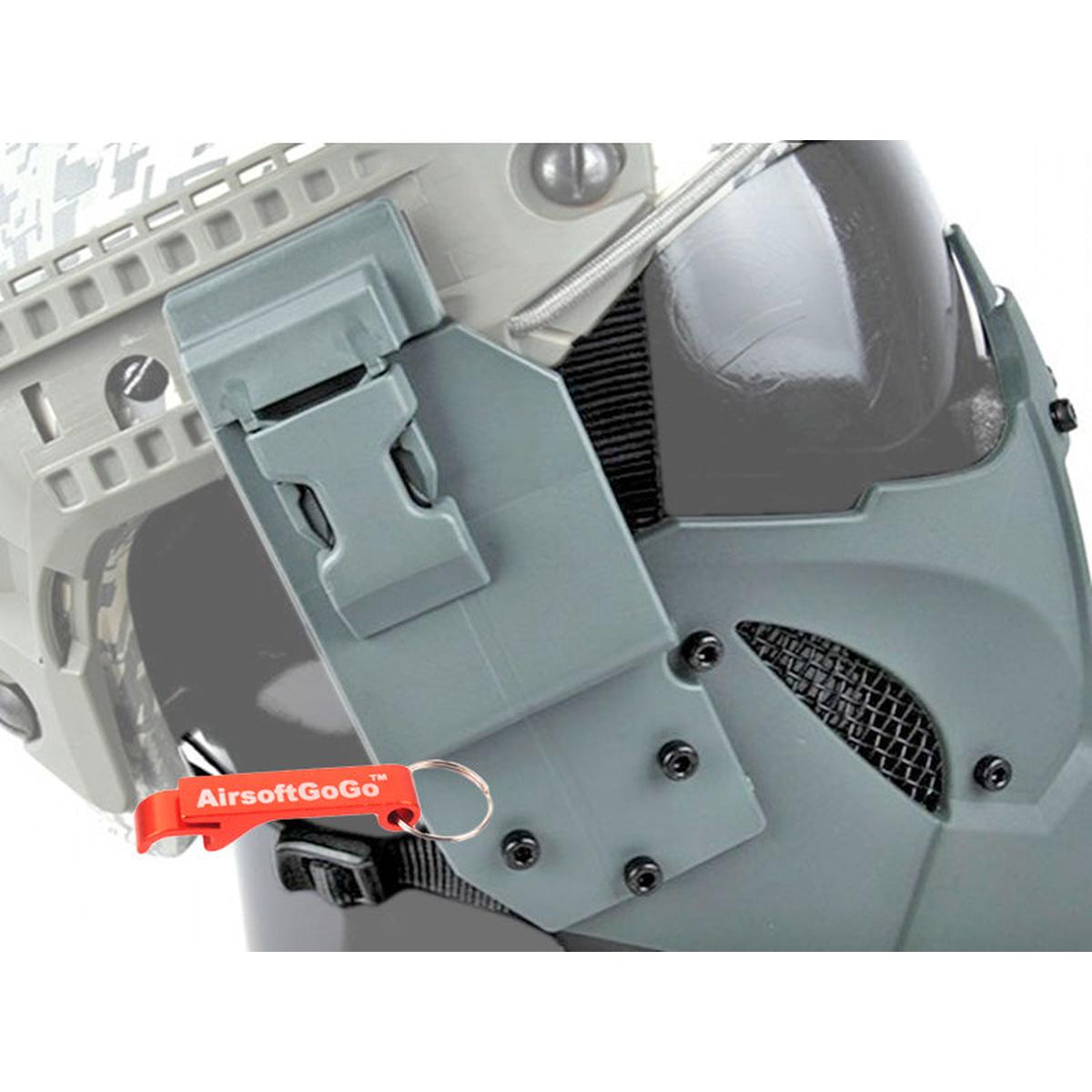 TMC JAY FAST マスク (ヘルメット取付け用アダプター付属) ウルフグレー-AIRSOFT GOGO エアガン・サバゲー用品通販