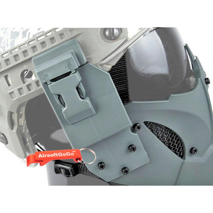 TMC JAY FAST マスク (ヘルメット取付け用アダプター付属) ウルフグレー-AIRSOFT GOGO エアガン・サバゲー用品通販