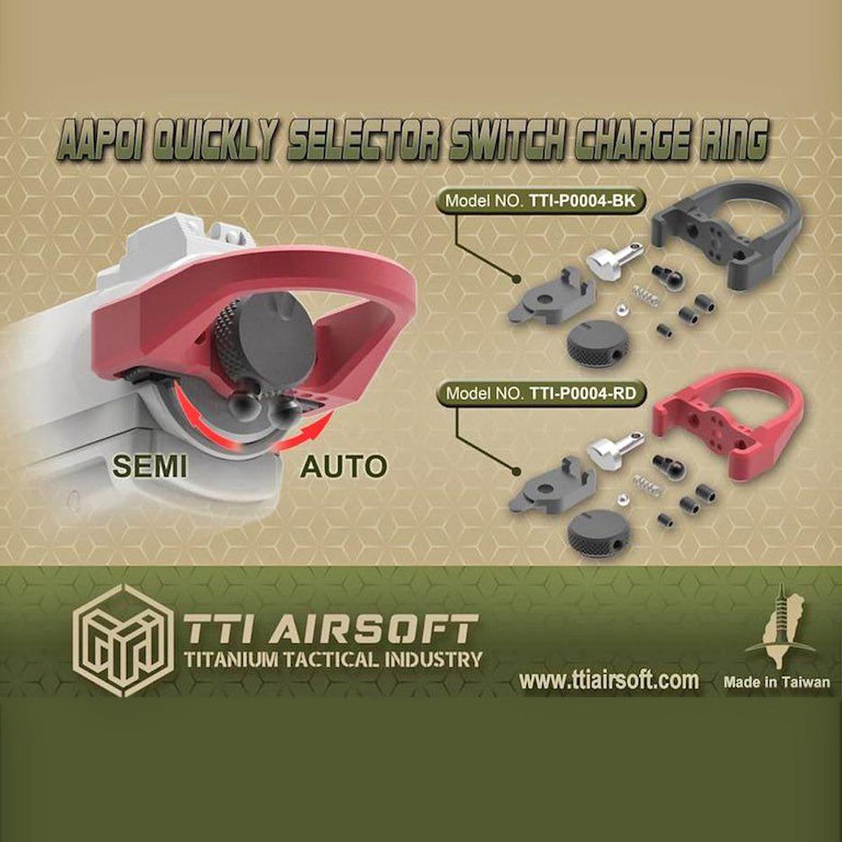 TTI Airsoft セレクタースイッチチャージングリング AAP-01 GBB専用 -ブラック-AIRSOFT GOGO エアガン・サバゲー用品通販