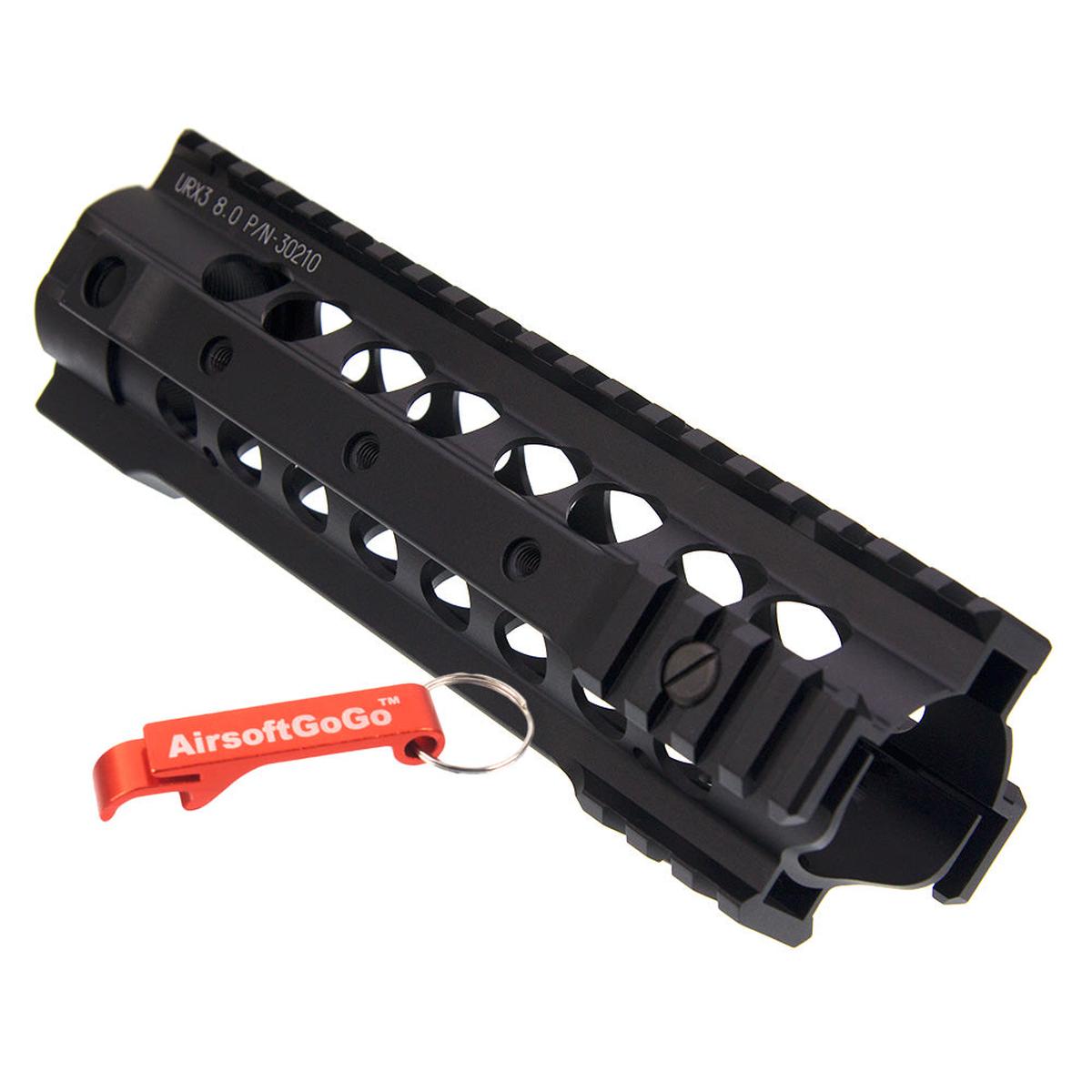 URX3 8インチ CNC アルミ レイルハンドガード WA M4ガスブローバック対応-AIRSOFT GOGO エアガン・サバゲー用品通販