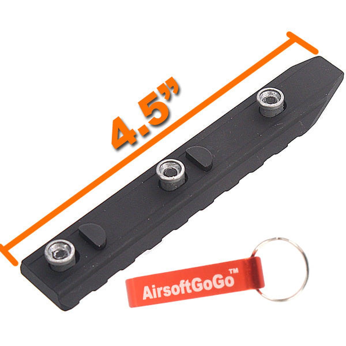 URX4 RAS レール用4.5"ピカティニーレール（20mm、黒）-AIRSOFT GOGO エアガン・サバゲー用品通販