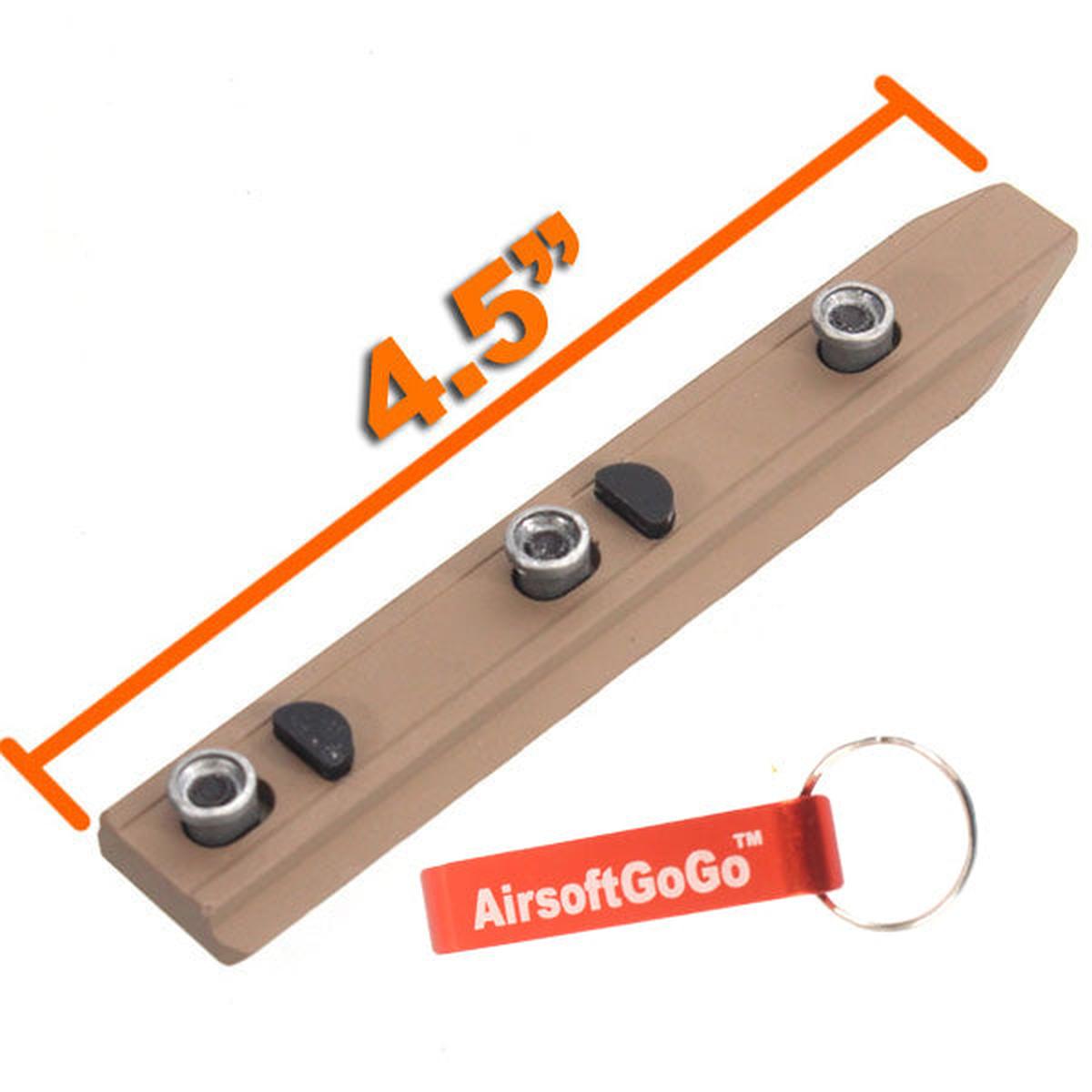 URX4 RAS レール用4.5"ピカティニーレール（20mm、ダークアース）-AIRSOFT GOGO エアガン・サバゲー用品通販