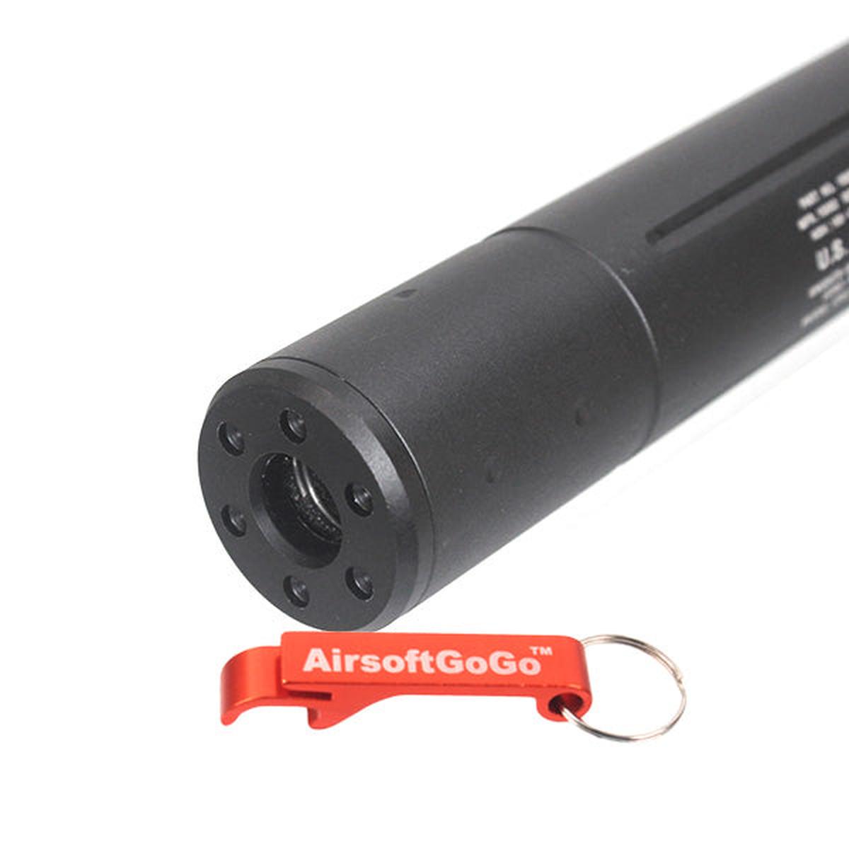 「US GOVT」タイプ D30 X 190mm（直径×全長) 14mm逆ネジアウターバレル対応サプレッサー-AIRSOFT GOGO エアガン・サバゲー用品通販