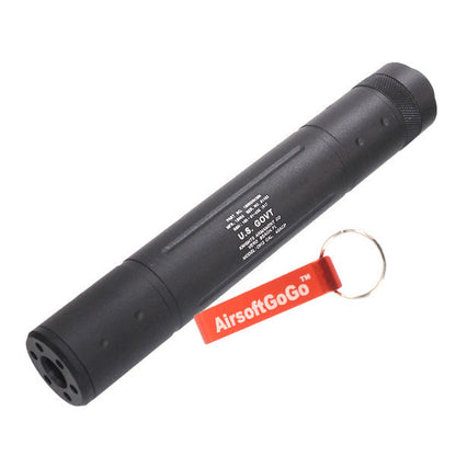 「US GOVT」タイプ D30 X 190mm（直径×全長) 14mm逆ネジアウターバレル対応サプレッサー-AIRSOFT GOGO エアガン・サバゲー用品通販