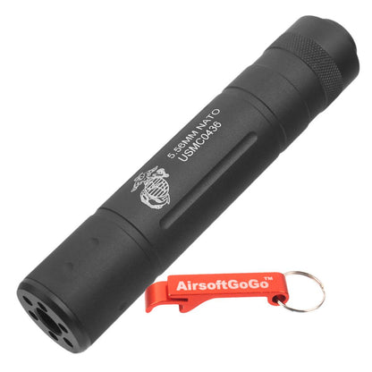 「USMCO0436」タイプ 14mm逆ネジアウターバレル対応サプレッサー D30 X 150mm（直径×全長)-AIRSOFT GOGO エアガン・サバゲー用品通販