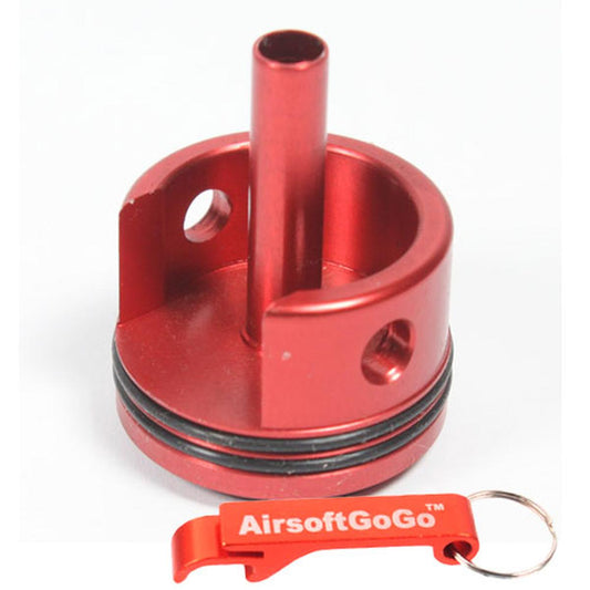 Ver.2 メカボックス 電動ガン用SHS CNC アルミニウム シリンダヘッド（ロング、パッドベース ）-AIRSOFT GOGO エアガン・サバゲー用品通販