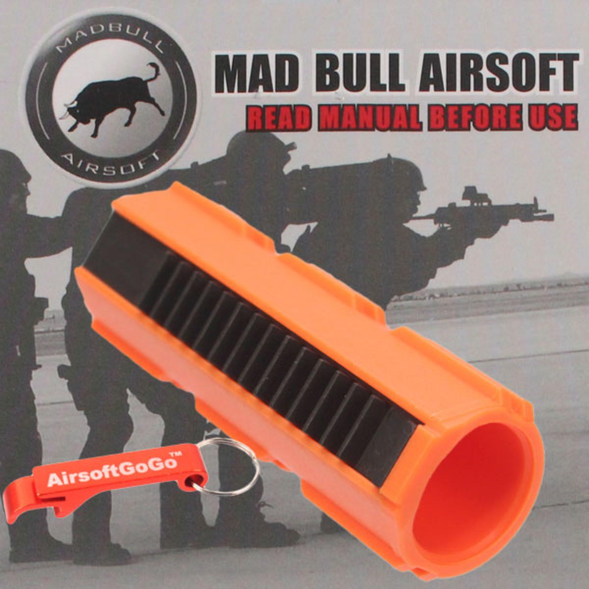 Ver.2/3 電動ガンメカボックス用Madbull オレンジ ポリマーピストン（ MIMメタル製全歯)-AIRSOFT GOGO エアガン・サバゲー用品通販