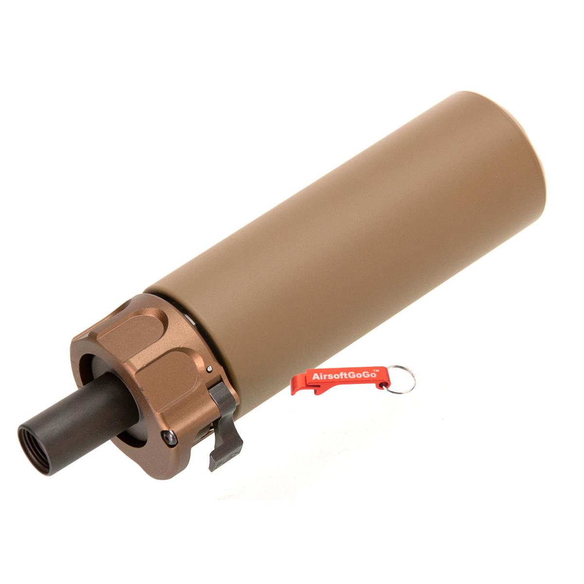 VFC / KWA / KWC製のMP7 GBB用 SOCOM 46 MINIタイプ サプレッサー 正12mm フラッシュハイダー付 (ダークアース色)-AIRSOFT GOGO エアガン・サバゲー用品通販