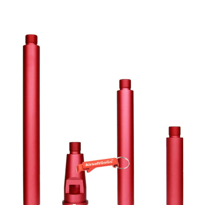 WA ガスブローバックM4/M16専用のカスタム マルチレングス アウターバレル 赤色 (サイズ：70/177/126/75mm)-AIRSOFT GOGO エアガン・サバゲー用品通販