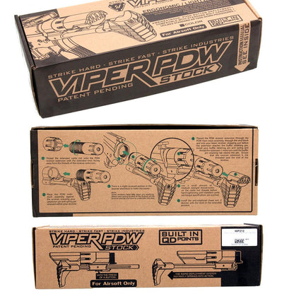 WA / G&P / GHK / VFC / WE GBBR M4対応 Strike Industries VIPERタイプ PDW ストック (ブラック)-AIRSOFT GOGO エアガン・サバゲー用品通販