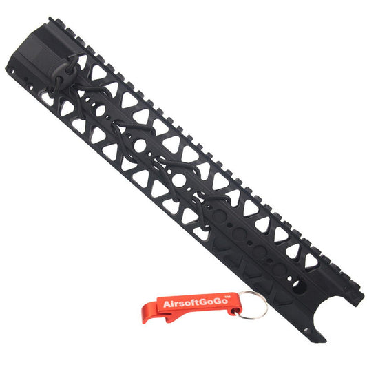 WA / WE / イノカツ（INOKATSU） M4ガスブローバック ライフル ・ Systema PTW M4電動ガン 用12 インチワイヤーカッターレールシステム （黒）-AIRSOFT GOGO エアガン・サバゲー用品通販