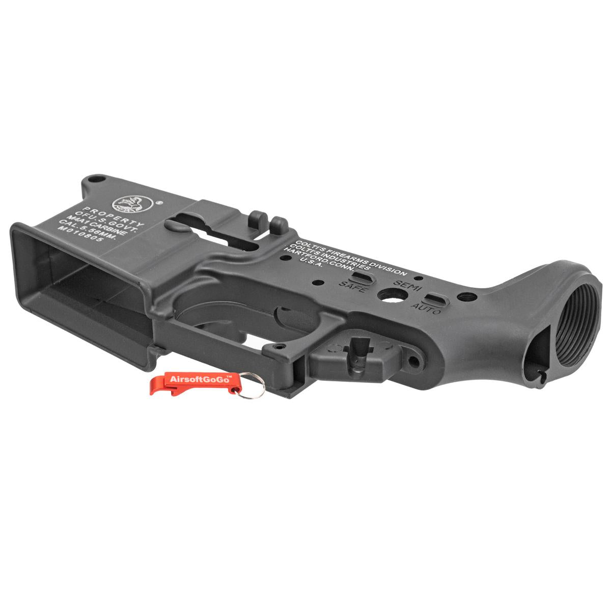 WAガスブローバックのM4用ロアフレーム (ブラック)-AIRSOFT GOGO エアガン・サバゲー用品通販