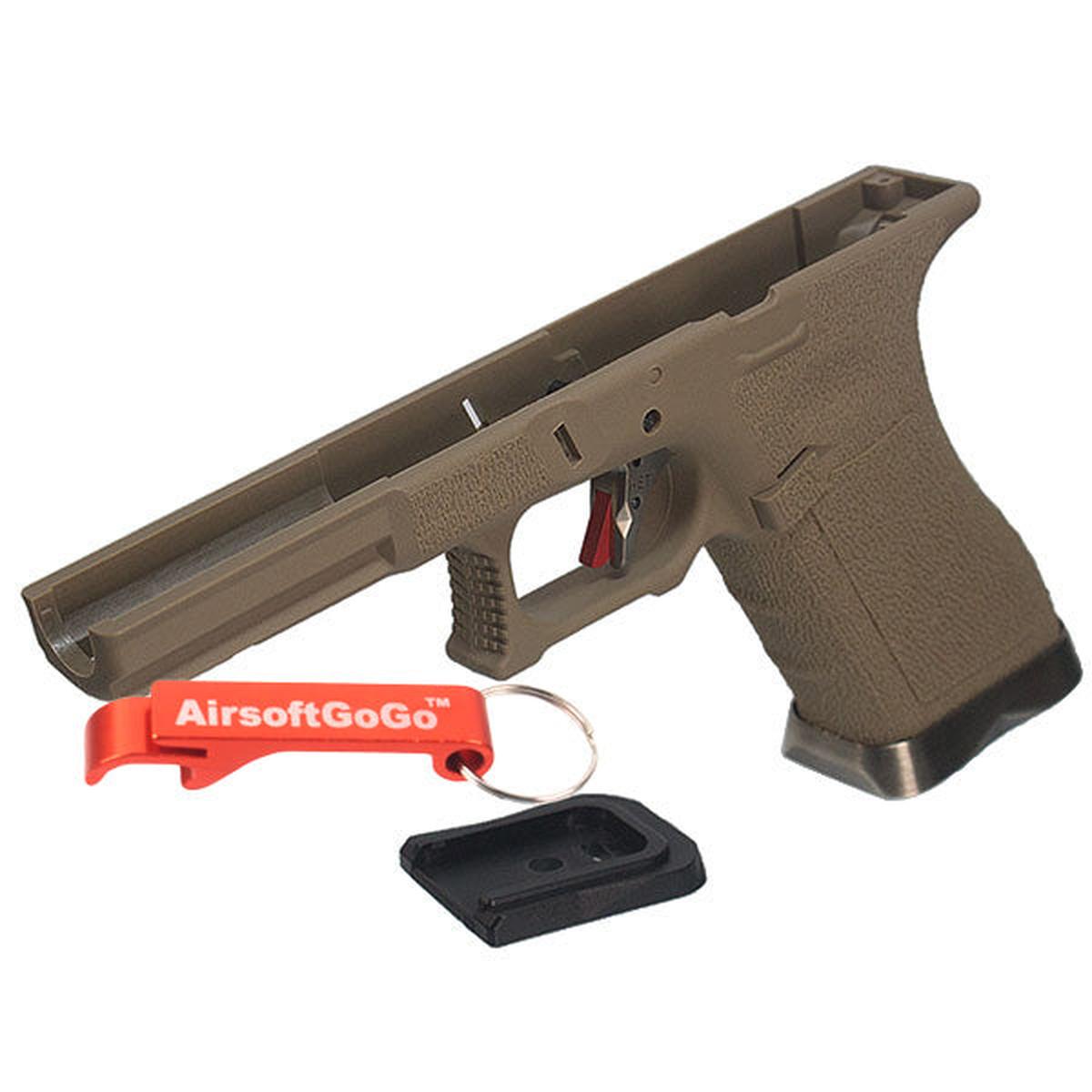 WE G17 G18C G34 G35 ガスブローバック用カスタム IPSCポリマーボディ （ダークアース）-AIRSOFT GOGO エアガン・サバゲー用品通販