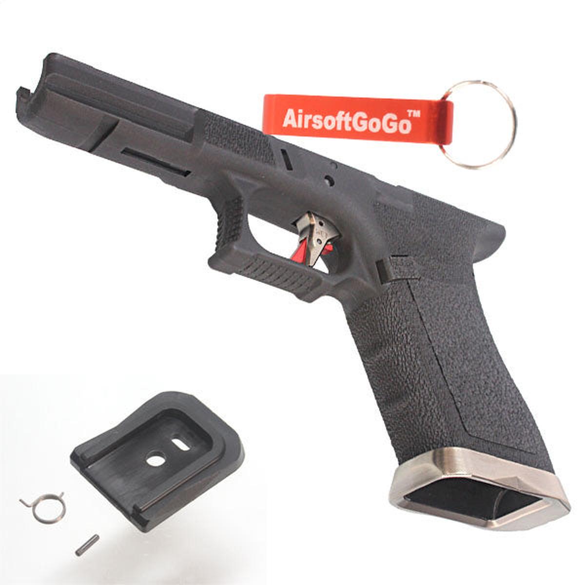 WE G17 G18C G34 G35ガスブローバック用カスタム IPSCポリマーボディ （黒）-AIRSOFT GOGO エアガン・サバゲー用品通販
