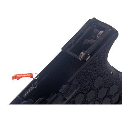 WE G17 G34 GBB対応 HEXカットタイプ カスタムグリップセット (ブラックカラー)-AIRSOFT GOGO エアガン・サバゲー用品通販