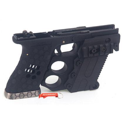 WE G17, G34シリーズGBB用 SLONG社製3D印刷コンポーネント X AW G17グリップセット (ブラック)-AIRSOFT GOGO エアガン・サバゲー用品通販