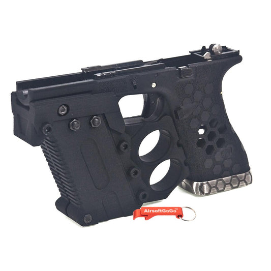 WE G17, G34シリーズGBB用 SLONG社製3D印刷コンポーネント X AW G17グリップセット (ブラック)-AIRSOFT GOGO エアガン・サバゲー用品通販