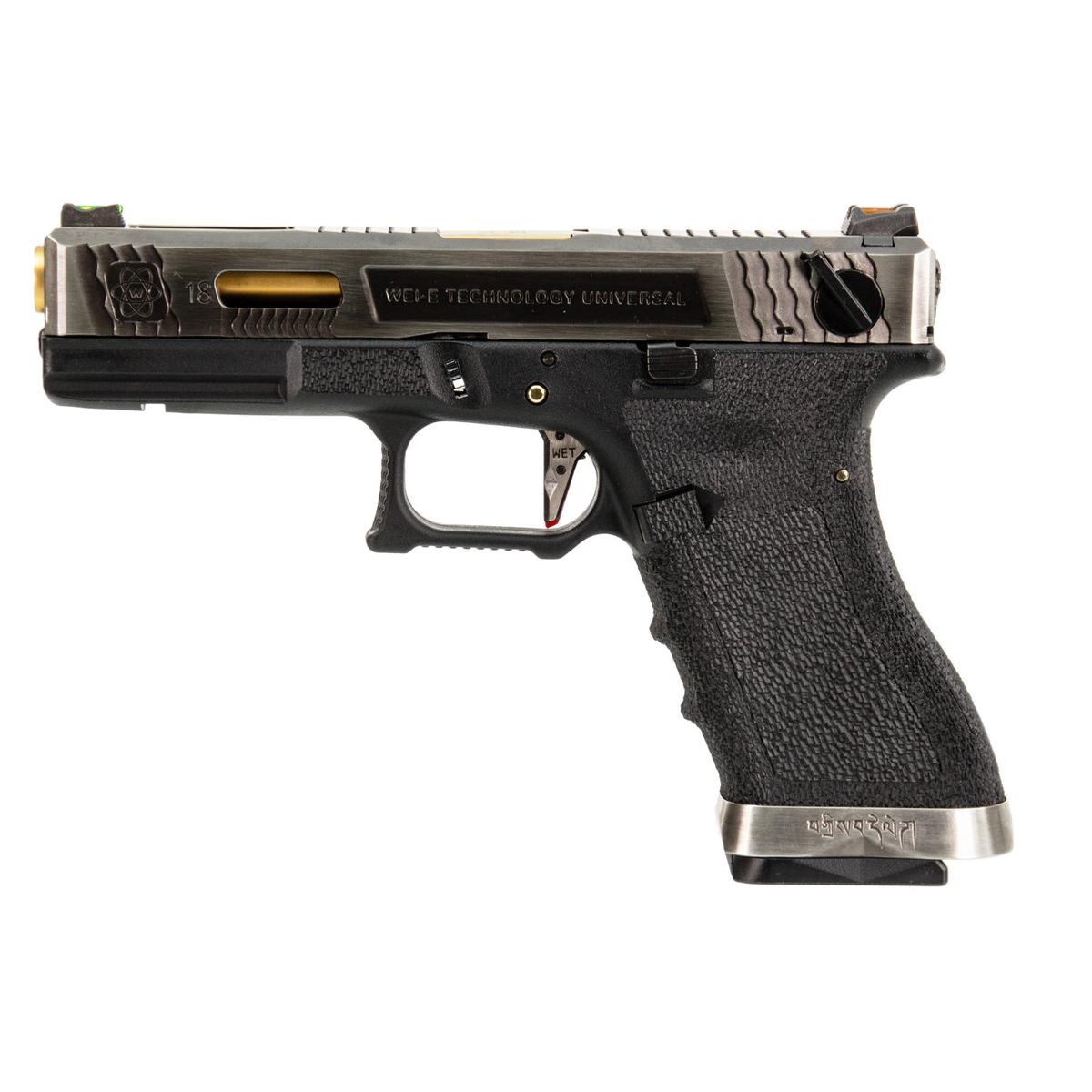 WE G18C T3モデル ガスブローバック (色：黒/ 銀/ 金 )-AIRSOFT GOGO エアガン・サバゲー用品通販