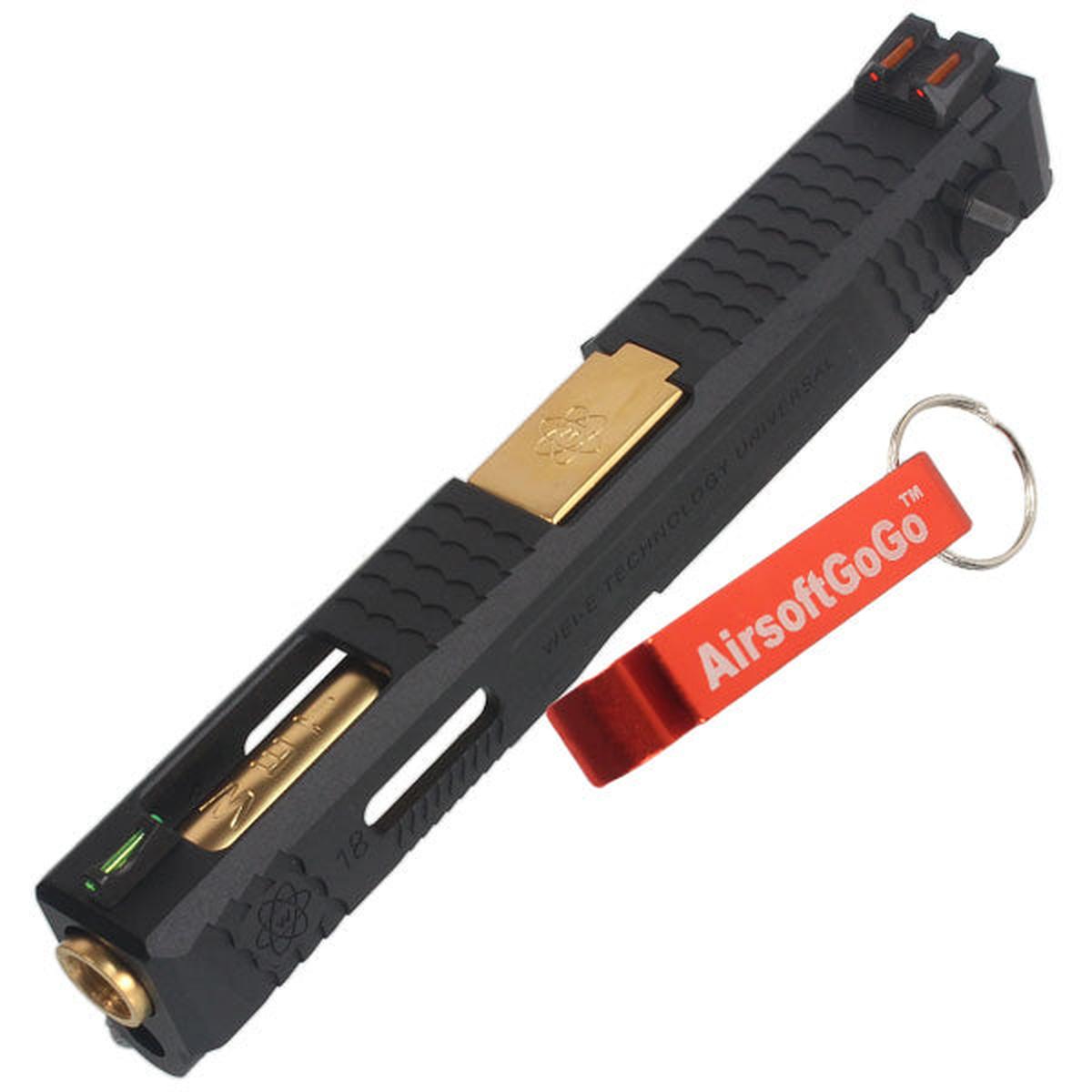 WE G18Cガスブローバック用Archives社製WEI-E カスタムスライドSタイプ （金）-AIRSOFT GOGO エアガン・サバゲー用品通販