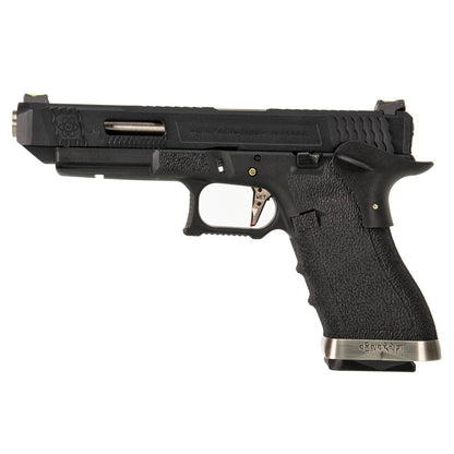 WE G34 T5 ガスブローバック （シルバーアウターバレル、ブラックフレーム）-AIRSOFT GOGO エアガン・サバゲー用品通販