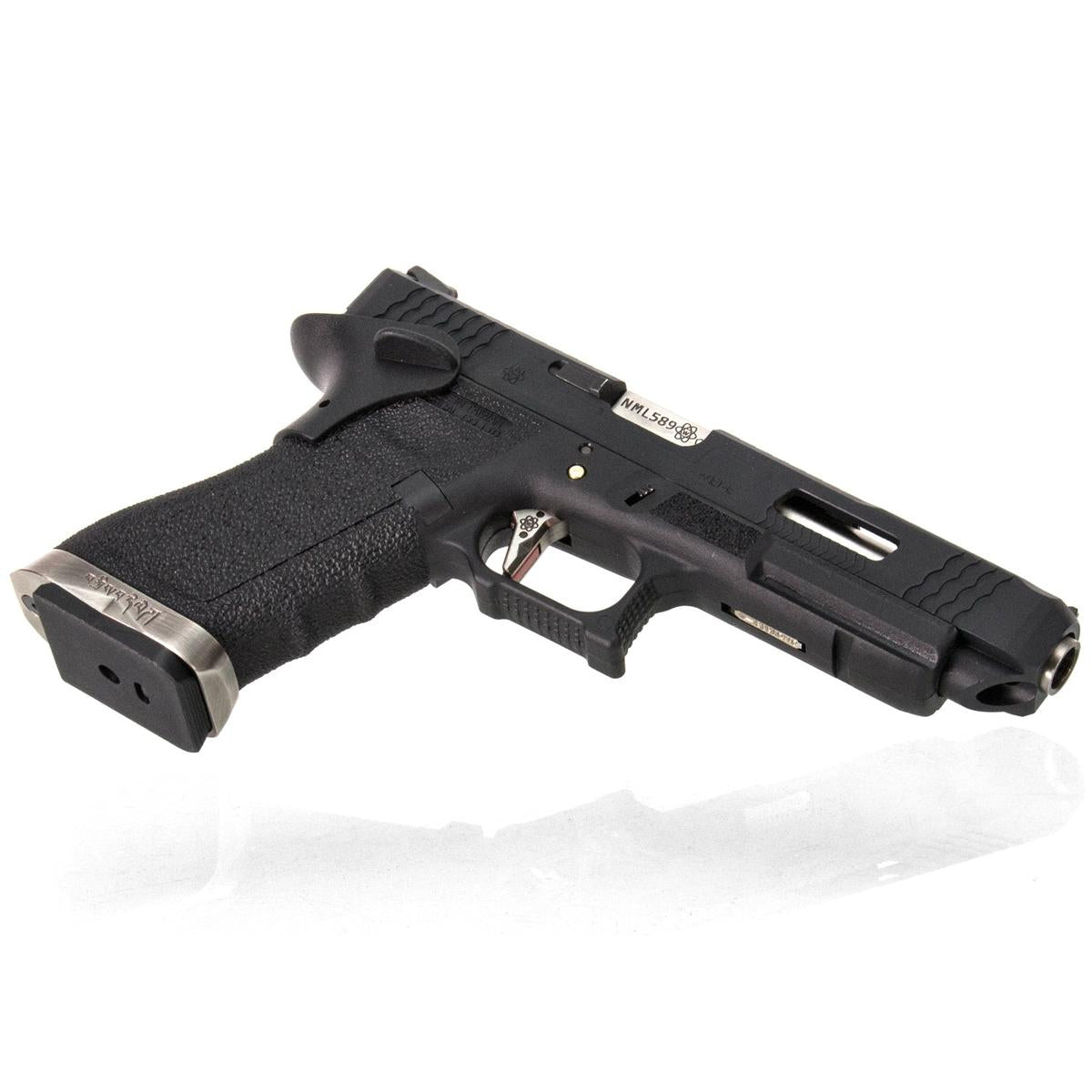 WE G34 T5 ガスブローバック （シルバーアウターバレル、ブラックフレーム）-AIRSOFT GOGO エアガン・サバゲー用品通販