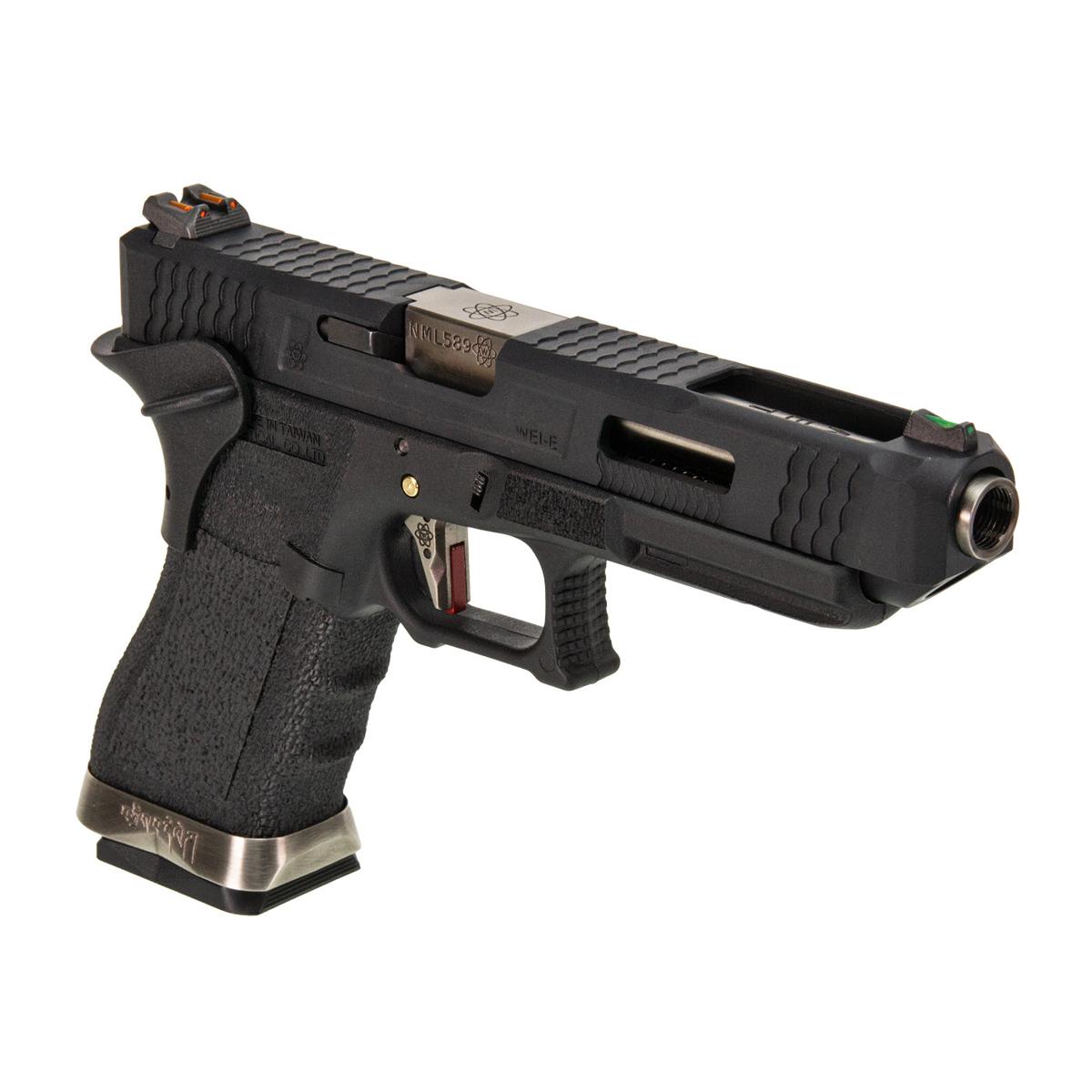 WE G34 T5 ガスブローバック （シルバーアウターバレル、ブラックフレーム）-AIRSOFT GOGO エアガン・サバゲー用品通販