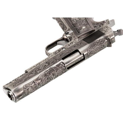 WE M1911A1 エングレーブ風カスタム Classic Floral Pattern モデル GBBフルメタルパーツセット (シルバー)-AIRSOFT GOGO エアガン・サバゲー用品通販