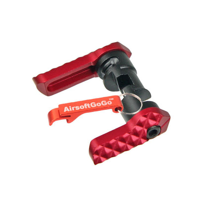 WE M4 GBB用アンビ・セレクターレバー (赤)-AIRSOFT GOGO エアガン・サバゲー用品通販