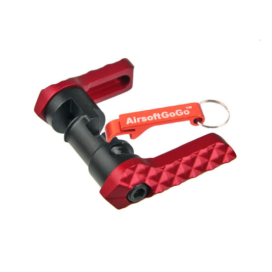 WE M4 GBB用アンビ・セレクターレバー (赤)-AIRSOFT GOGO エアガン・サバゲー用品通販