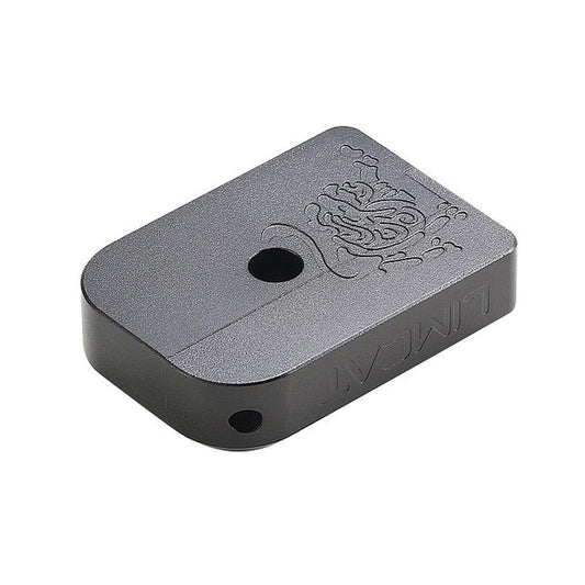 WE / マルイ GBB ハイキャパシリーズ対応 AIP社製 アルミ 薄いタイプ 「Limcat」 マガジンバンパー (ブラック)-AIRSOFT GOGO エアガン・サバゲー用品通販