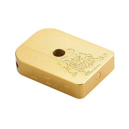 WE / マルイ GBB ハイキャパシリーズ対応 AIP社製 アルミ 薄いタイプ 「Limcat」 マガジンバンパー (ゴールド)-AIRSOFT GOGO エアガン・サバゲー用品通販