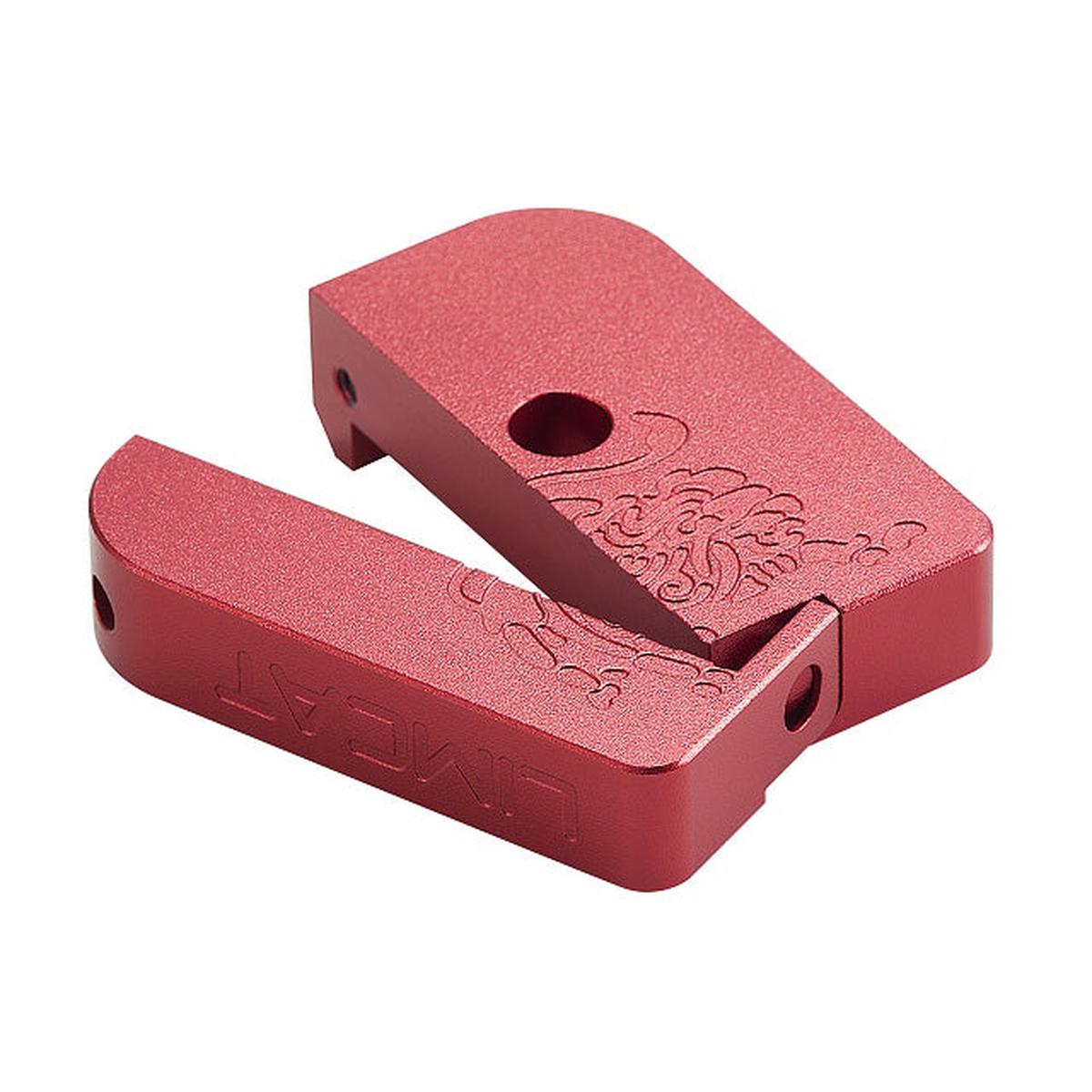 WE / マルイ GBB ハイキャパシリーズ対応 AIP社製 アルミ 薄いタイプ 「Limcat」 マガジンバンパー (レッド)-AIRSOFT GOGO エアガン・サバゲー用品通販