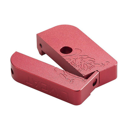 WE / マルイ GBB ハイキャパシリーズ対応 AIP社製 アルミ 薄いタイプ 「Limcat」 マガジンバンパー (レッド)-AIRSOFT GOGO エアガン・サバゲー用品通販