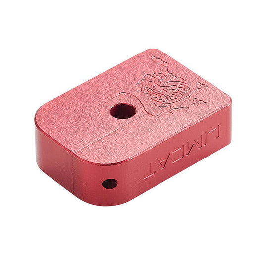 WE / マルイ GBB ハイキャパシリーズ対応 AIP社製 アルミ 厚いタイプ 「Limcat」 マガジンバンパー (レッド)-AIRSOFT GOGO エアガン・サバゲー用品通販