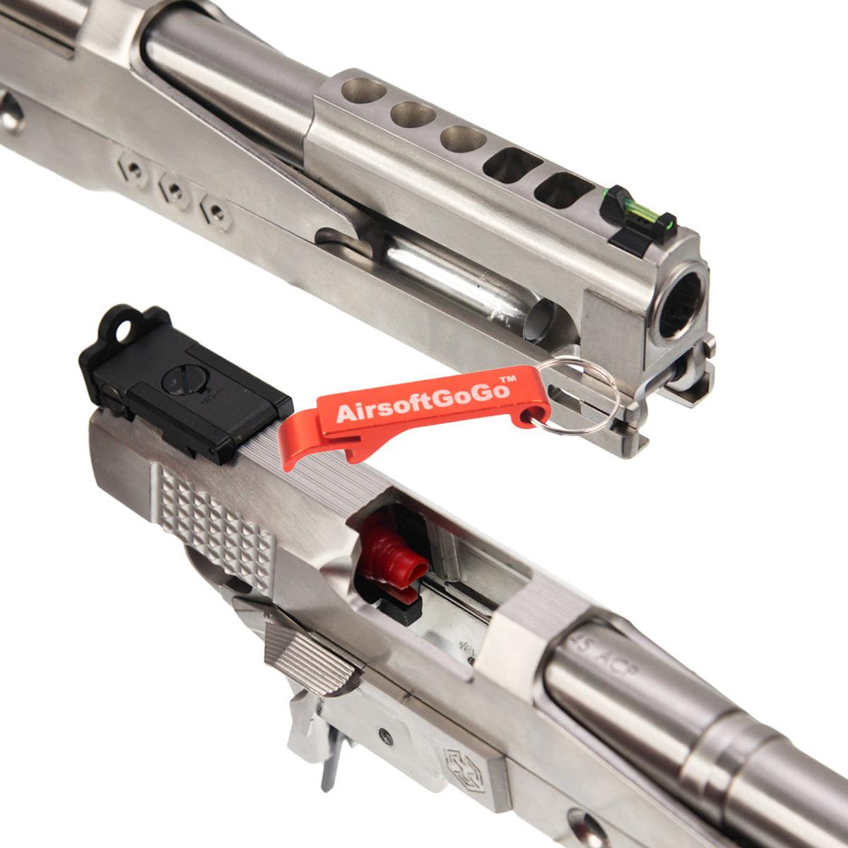 WE / マルイ ハイキャパ5.1・4.3 GBB ガスブローバック用ARMORER WORKS IPSC スライドセット 銀色-AIRSOFT GOGO エアガン・サバゲー用品通販