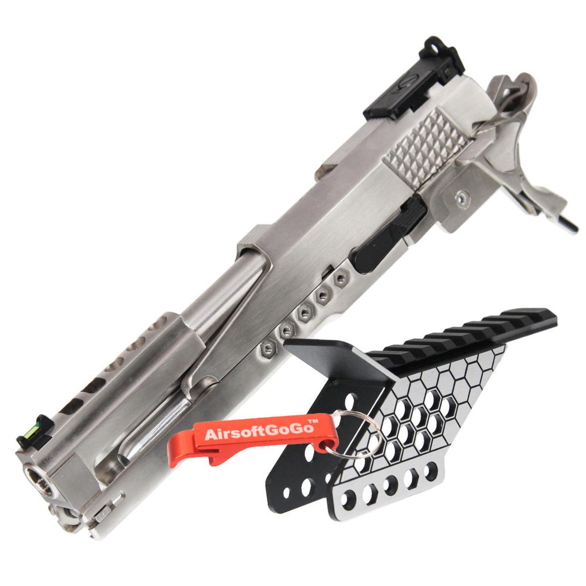 WE / マルイ ハイキャパ5.1・4.3 GBB ガスブローバック用ARMORER WORKS IPSC スライドセット 銀色-AIRSOFT GOGO エアガン・サバゲー用品通販