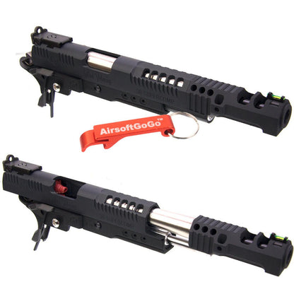 WE / マルイ ハイキャパ5.1・4.3 GBB ガスブローバック用ARMORER WORKS IPSC スライドセット ブラック-AIRSOFT GOGO エアガン・サバゲー用品通販
