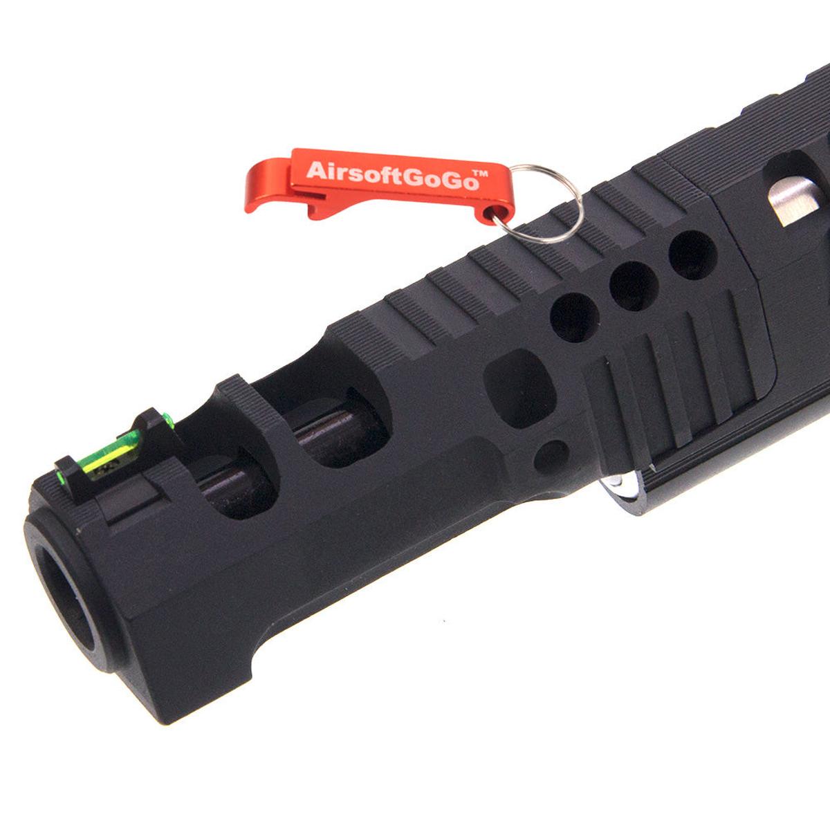 WE / マルイ ハイキャパ5.1・4.3 GBB ガスブローバック用ARMORER WORKS IPSC スライドセット ブラック-AIRSOFT GOGO エアガン・サバゲー用品通販