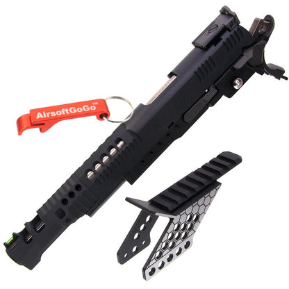 WE / マルイ ハイキャパ5.1・4.3 GBB ガスブローバック用ARMORER WORKS IPSC スライドセット ブラック-AIRSOFT GOGO エアガン・サバゲー用品通販