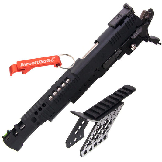 WE / マルイ ハイキャパ5.1・4.3 GBB ガスブローバック用ARMORER WORKS IPSC スライドセット ブラック-AIRSOFT GOGO エアガン・サバゲー用品通販