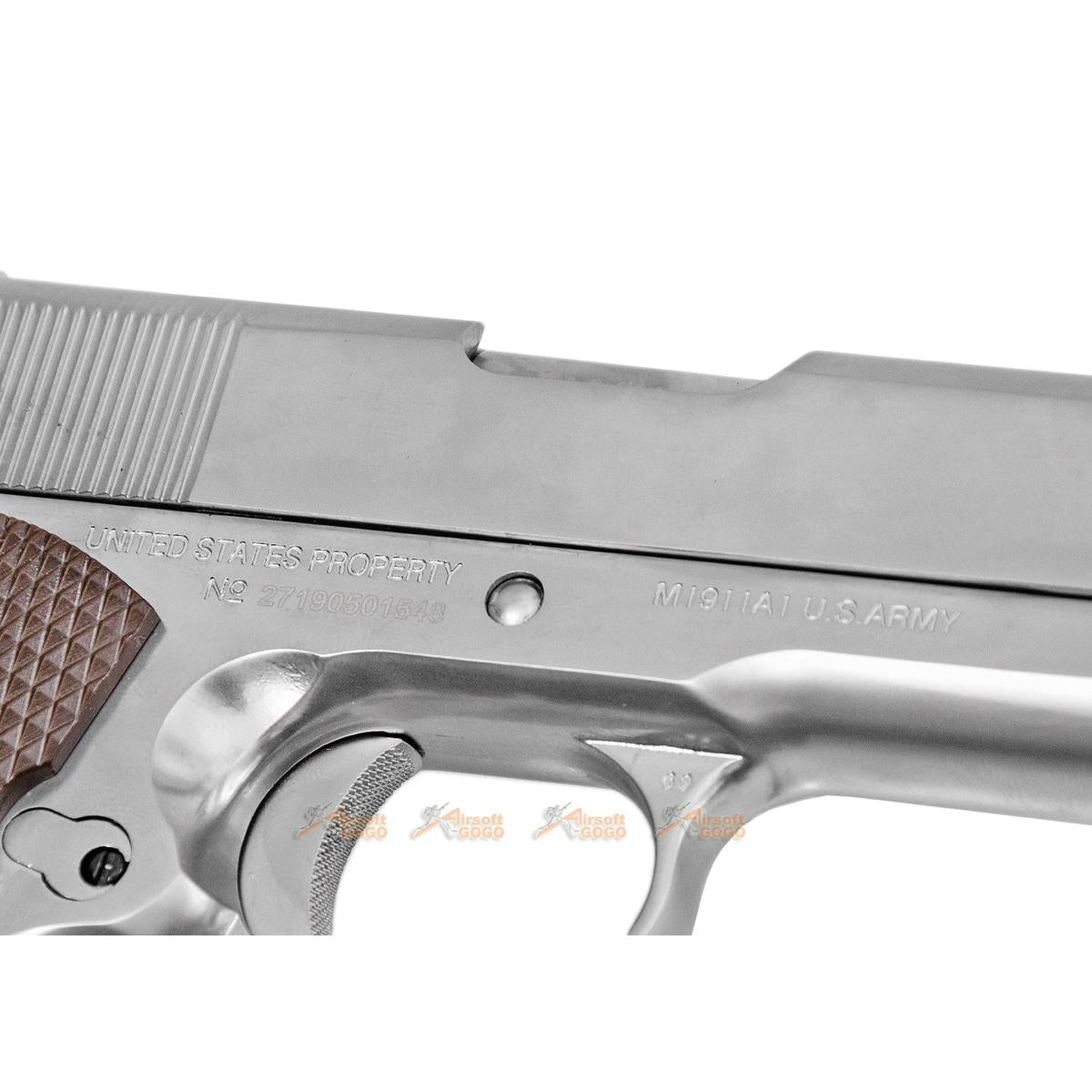 WE サイバーガン コルト1911 ガス ブローバック ( シルバー