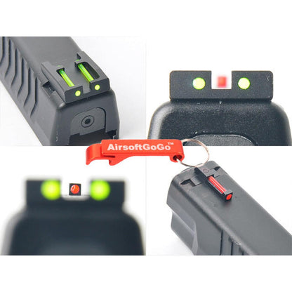 WE XDMシリーズ用ファイバーオプティック フロント/リアサイトセット-AIRSOFT GOGO エアガン・サバゲー用品通販