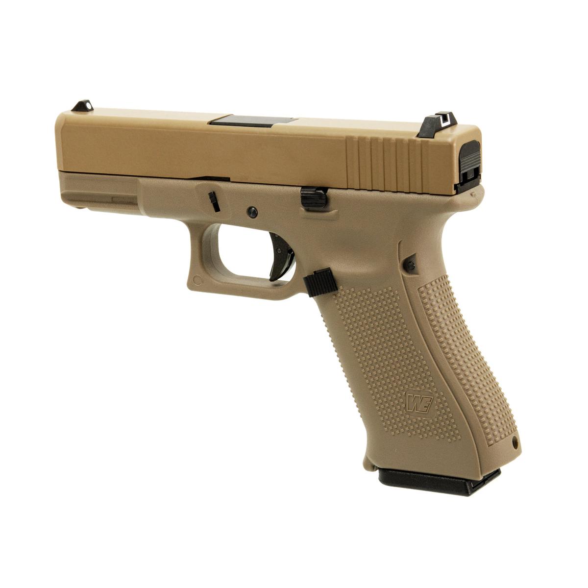 WE GLOCKグロック G19X Gen5金属製 エアガン WEのガスブローバックハンドガンのグロック19X GEN5 TANカラー 無刻印