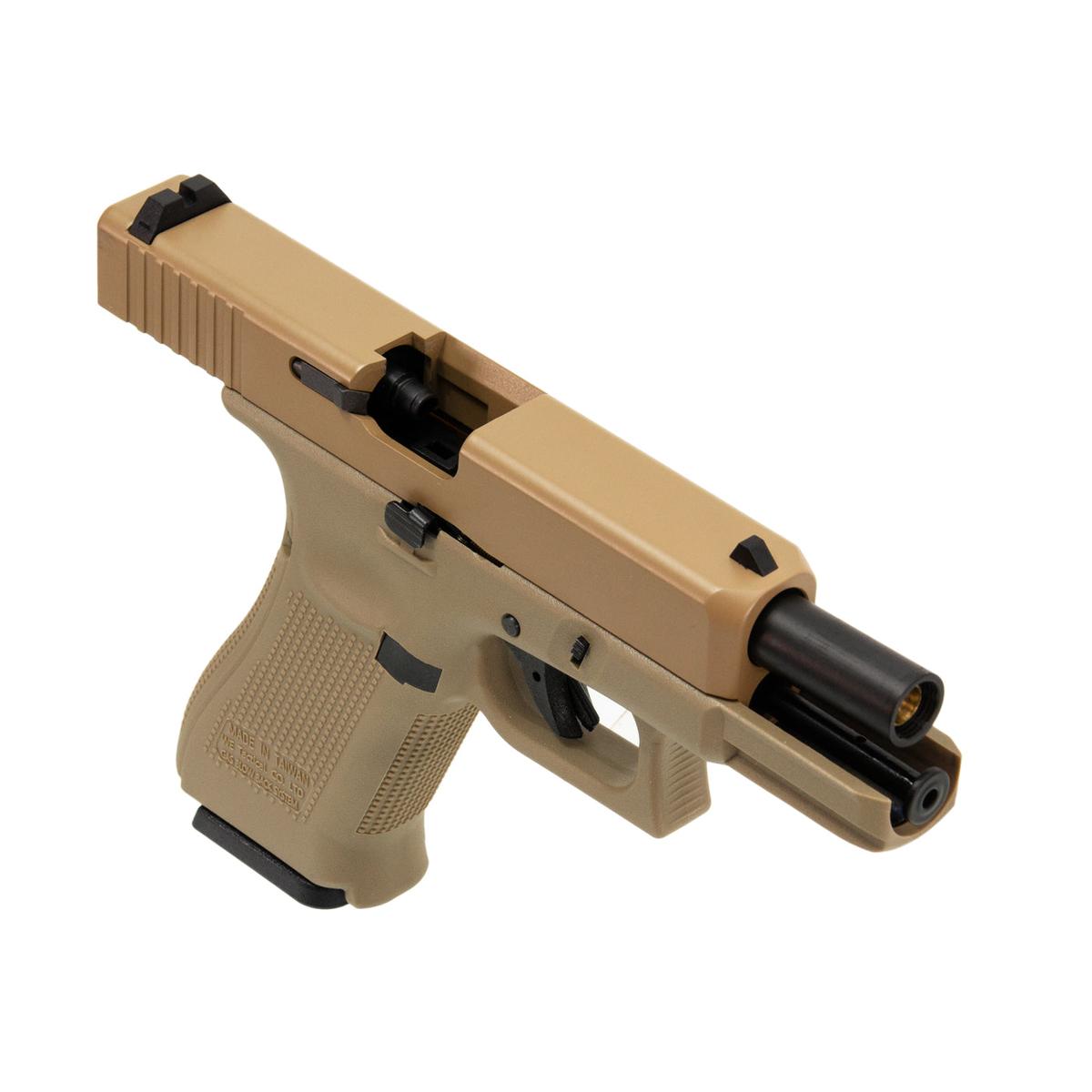 WEのガスブローバックハンドガンのグロック19X GEN5 TANカラー 無刻印